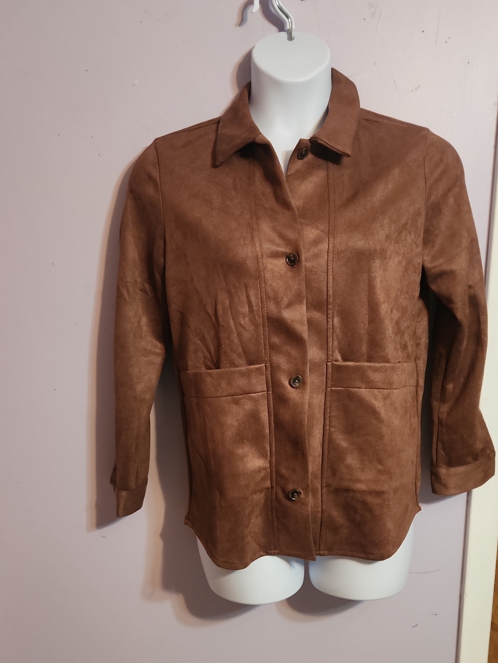 Brown Button-Front Jacket